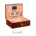 Autographed Daniel Marshall Humidor in Burl Wood with lift out tray - 100 cigars