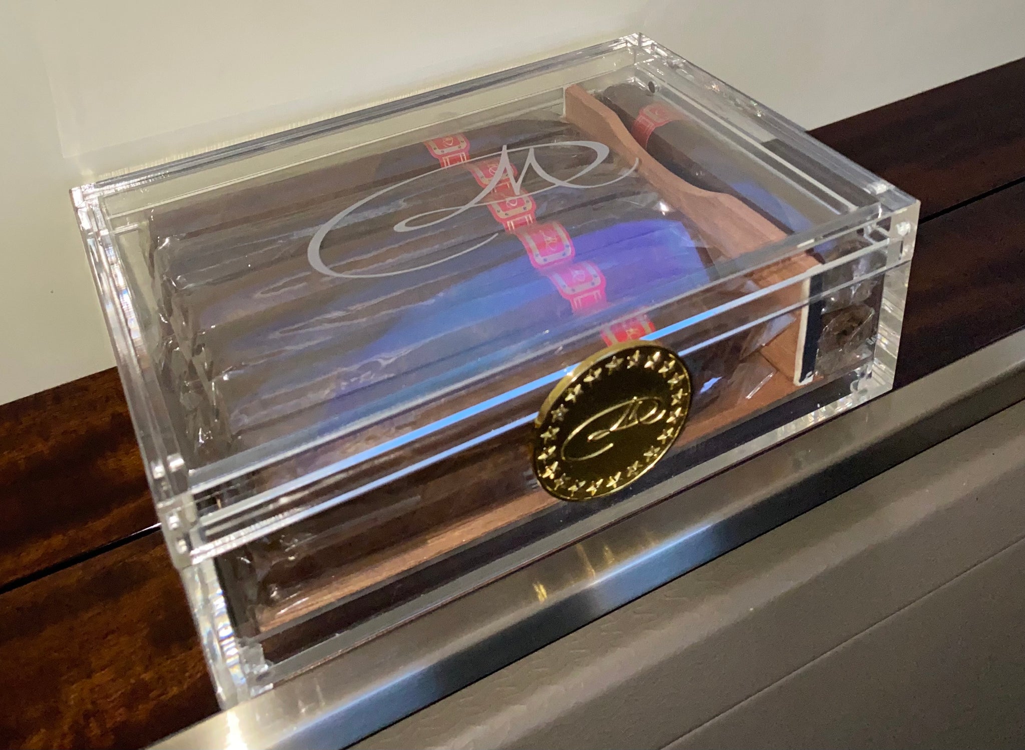 Daniel Marshall "Cigar Ark" Campfire Collection Transparent Humidor - 20 cigars