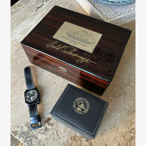 Arnold Schwarzenegger Autographed Daniel Marshall "The Tank Watch" Humidor