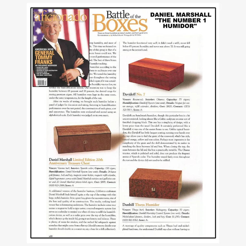 Daniel Marshall Treasure Chest humidor Limited edition