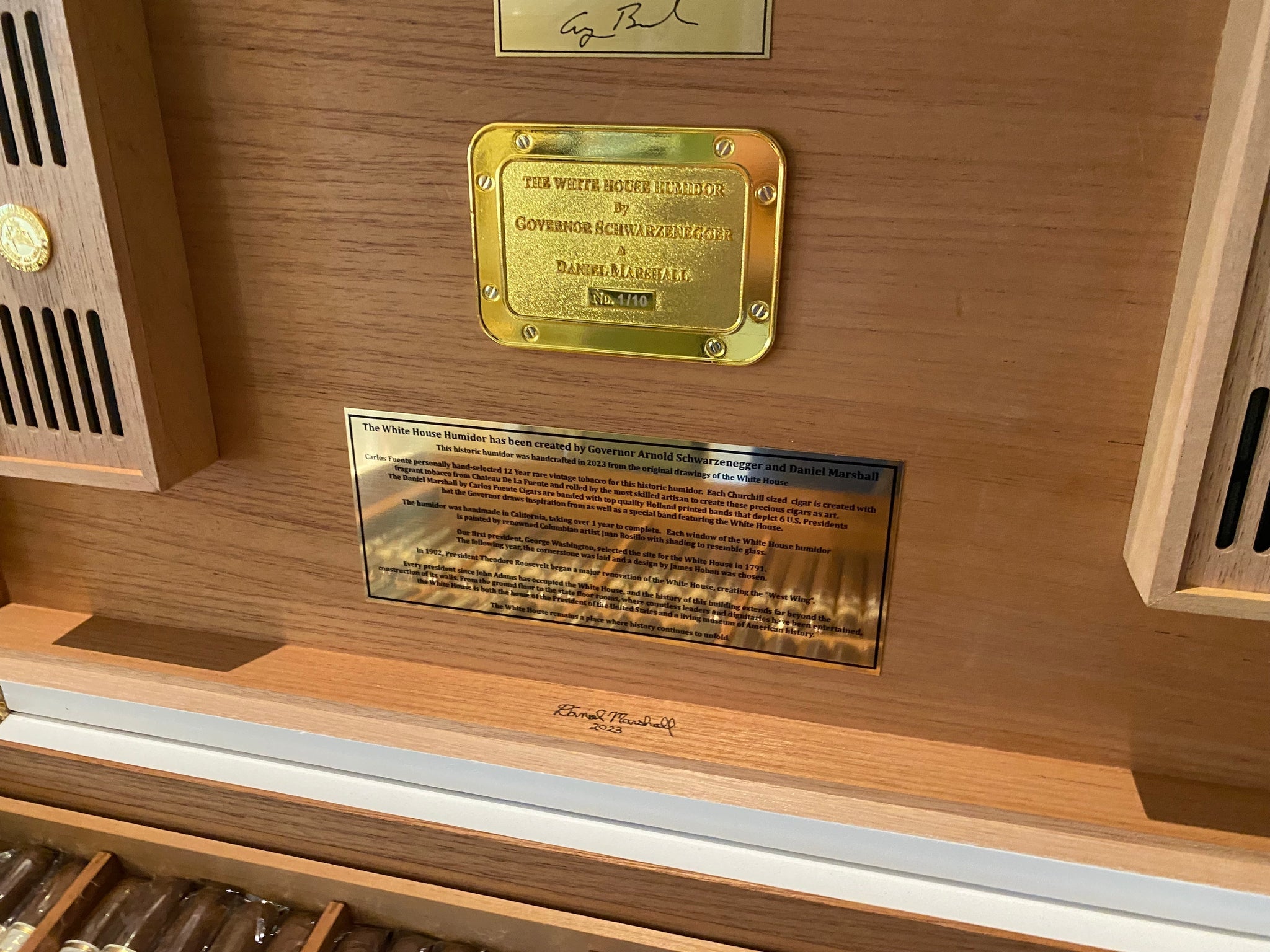 Daniel Marshall White House Humidor Limited Edition 10 pcs worldwide