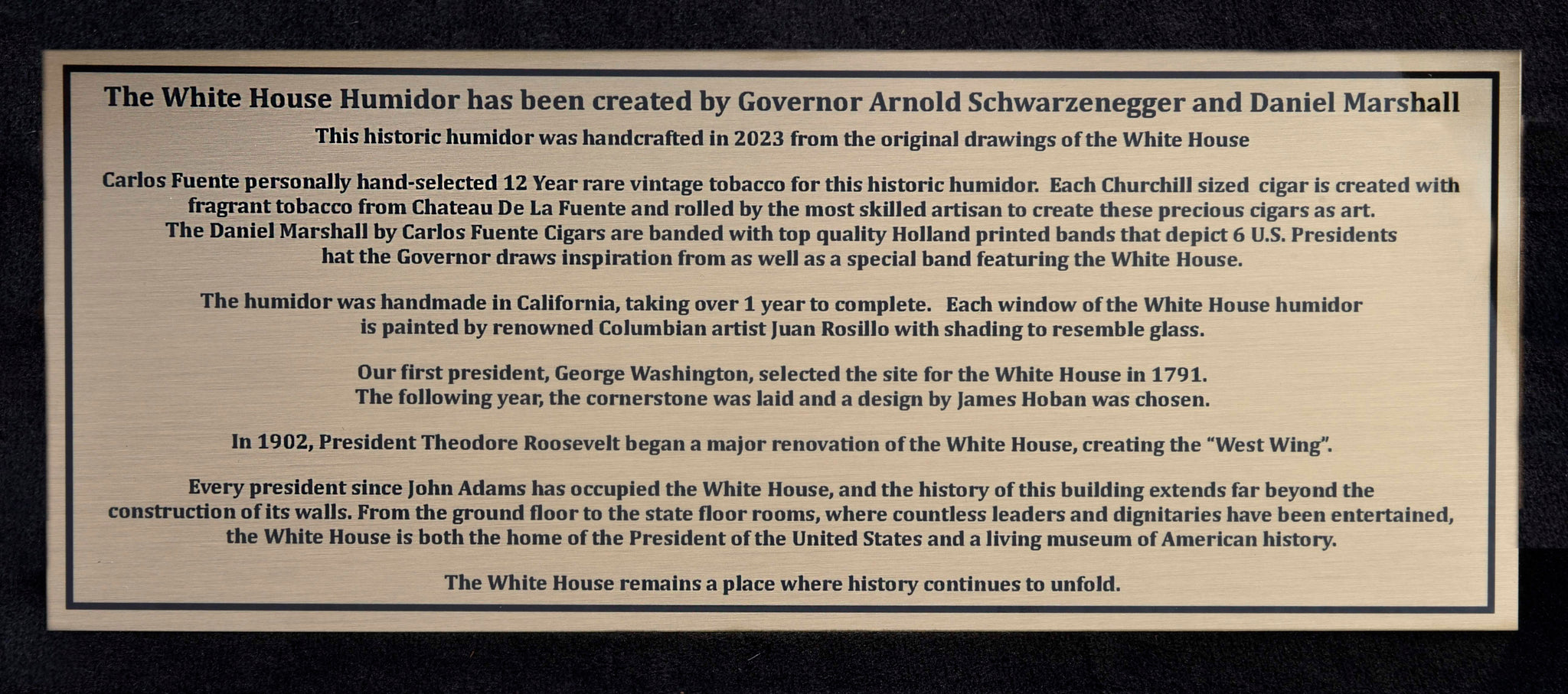 Daniel Marshall White House Humidor Limited Edition 10 pcs worldwide